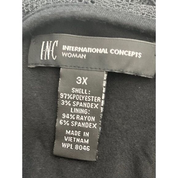 INC International Concepts Black Loop Dress Size 3X - Picture 8 of 8